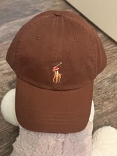 Polo Ralph Lauren Unisex Stretch Cotton Twill Baseball Adjustable Cap Brown