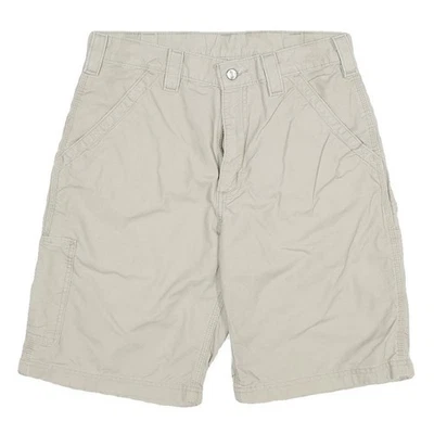 CARHARTT Hommes Short Beige Décontracté L W30 Coton Mélange Vêtement de Travail - Photo 1/4