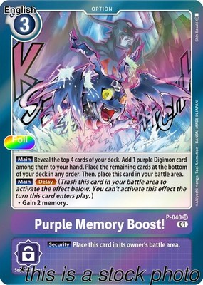 Purple Memory Boost! [D-PR - P-040 SR] Super Rare NM