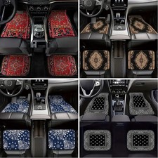 4Pcs Bohemian Car Floor Mats Anti-slip Dirty ...