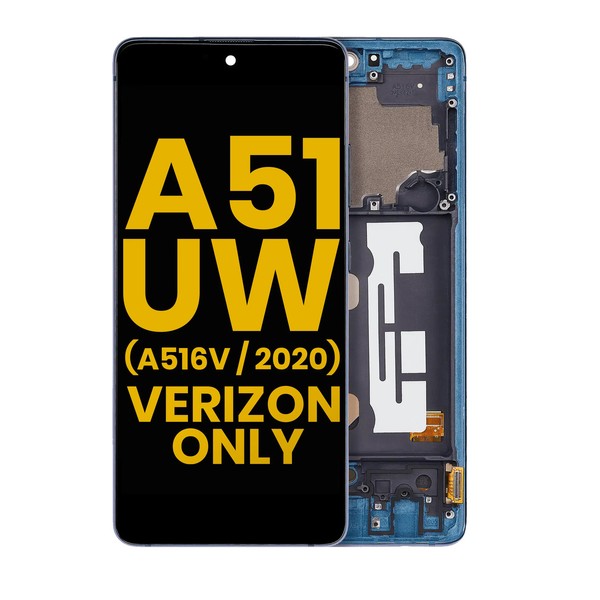 Oled-Display Mit Rahmen FüR Samsung Galaxy A51 5G Uw (A516V / 2020) (Verizon 5G-image