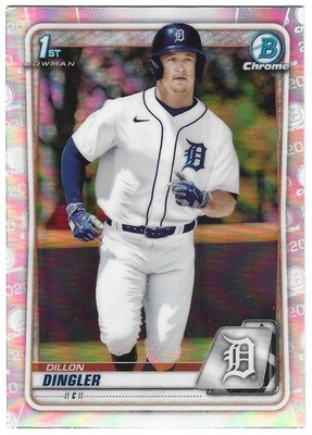 2020 Bowman Chrome Draft Dillon Dingler Refractor Prospect Card #BD-144