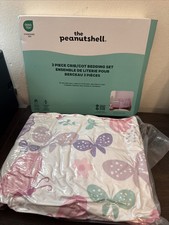 THE PEANUTSHELL 3 PC GIRL'S CRIB BEDDING SET. NEW