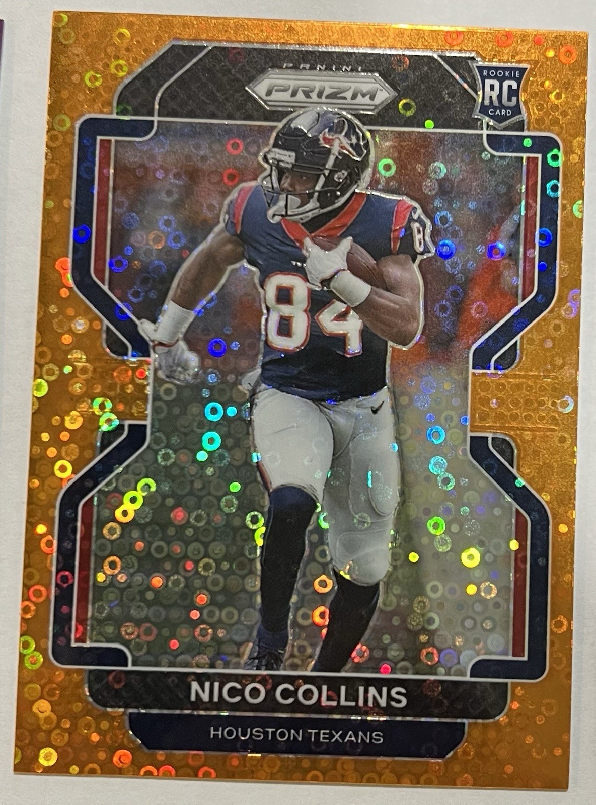 2021 Panini Prizm - Rookie Nico Collins #360 Orange Disco Prizm (RC)