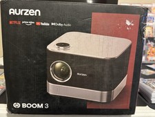 Proyector Todo en Uno 4K, AURZEN BOOM 3 Proyector Inteligente con WiFi y Bluetooth