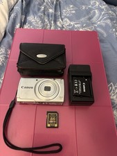 Canon PowerShot A2500-RED-16 MP Digital Camera-SD Card-Charger Case-Tested Exc.