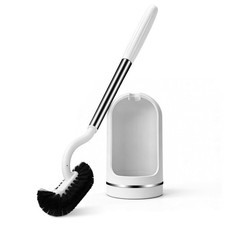 Curved Toilet Bowl Brush With Holder for Bathroom Deep Cleaning