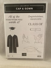 CAP  GOWN Stamp Set Stampin Up Graduation Senior Class Of Diploma 2508