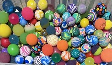 LOT of 230 Colorful Rubber Bouncy Super Balls of Various Designs  Sizes 6 lbs 