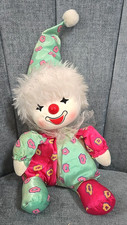 Vintage POTER Toys Musical Wind Up Clown Doll Moving Head 1985 'Silent Night'