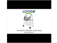 Folding Compact Standard Walker W/ Basket  5" Wheels Lightweight New