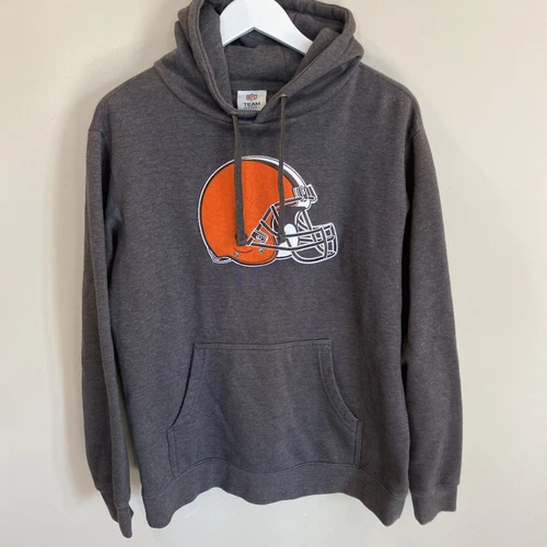VETEMENTS Cleveland Browns Pullover Felpa con Cappuccio Grigio Medium