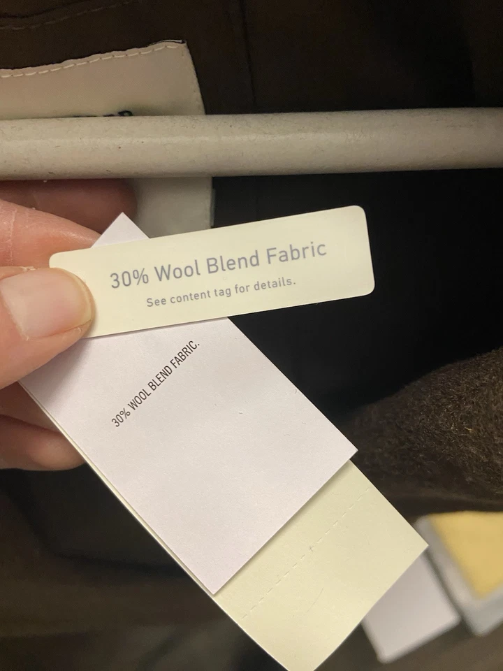 Hollister Women’s Wool Longline Brown Coat - Image 4 of 4