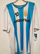 AFA Argentina SizeXXl Lionel Messi #10 Soccer Jersey White/Light Blue Unisex XXL