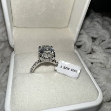 925 Sterling Silver 7-Band Interlocking Ring Size 7:5 3/4 3.8 Grams