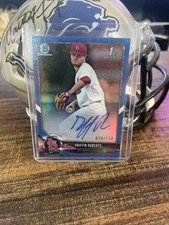 2018 Chrome Draft Pick Autographs Griffin Roberts #CDA-GRO Blue Refractor /150 