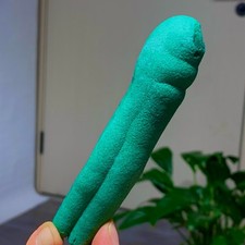 176G Natural VELVET Azurite/Malachite cat's eye specimen crystal mineral-Congo