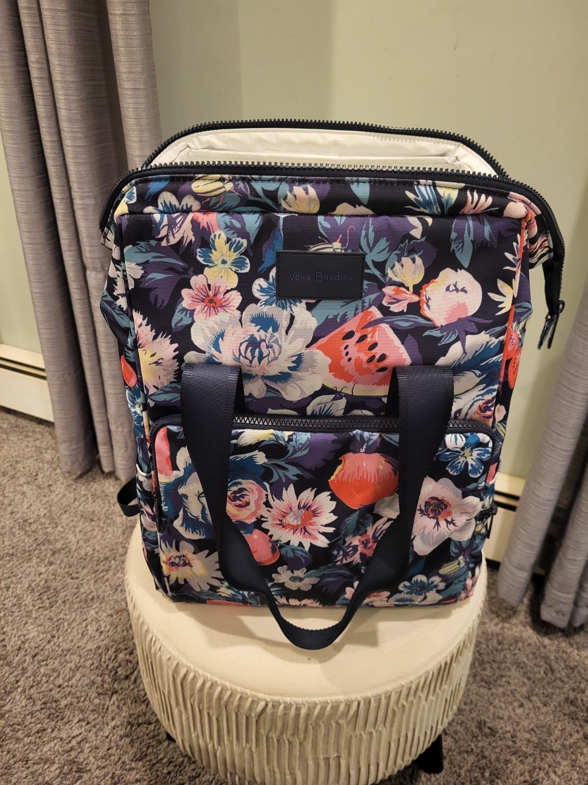 Vera Bradley Insulated Cooler Backpack Floral Print Lunch Pi