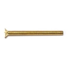  8-32 x 2" Brass Slotted Flat Head Machine Screws 16 pcs. 