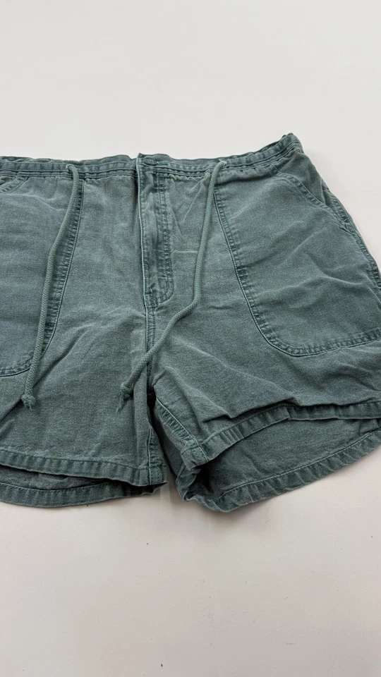 复古 Weekender 短裤男式 38 绿色棉旅行抽绳 90 年代 — 第 2/4 张图片