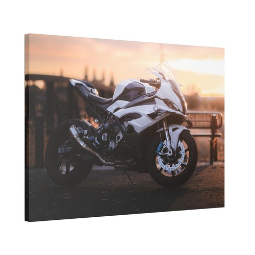 BMW Inspired S1000RR High Resolution Museum Quality Horizontal Canvas Print #012 - Picture 4 of 10