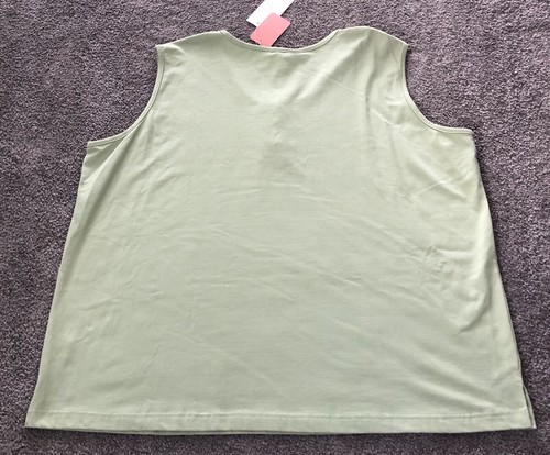 Blast Ladies Plus 2X Top Tank Style W/Buttons Down Front. Green.NWT. BL 282 - Picture 3 of 3