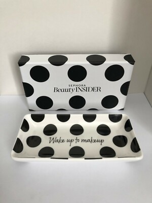 Sephora Beauty Insider Wake Up to Makeup Ceramic Trinket Dish New In Gift Box 