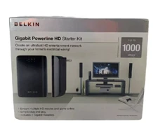 NEW!! BELKIN F5D4076 Gigabit Powerline HD Starter Kit