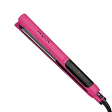 Revlon 1 Inch Pink Hair Iron Flat Iron Ceramic Coating Travel Friendly