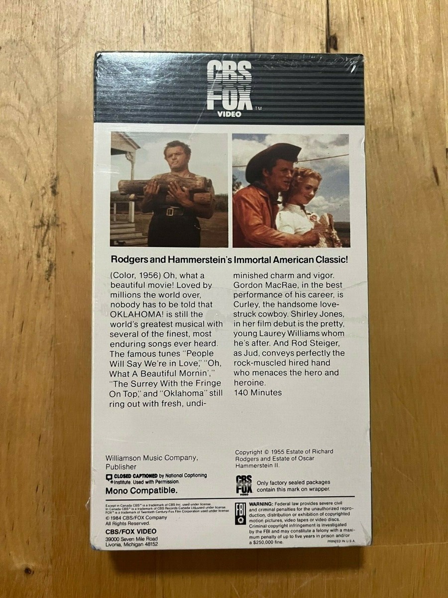 Factory Selaed OKLAHOMA! (VHS, 1984) Brand New, CBS/Fox
