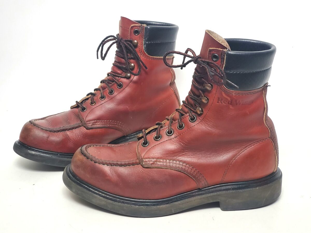 Vintage USA Red Wing 404 Moc Toe Super Sole Leather Work Vintage USA Red Wing 404 Moc Toe Super Sole Leather Work