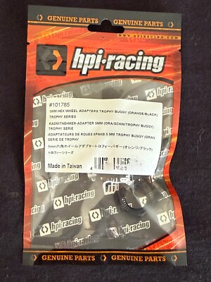 HPI Racing Trophy Buggy 5 mm Sechskant Radadapter (orange/schwarz) 101785