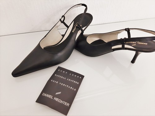 Daniel Hechter, zapatos de salón negros nuevos/sin estrenar con cartón - Imagen 2 de 8