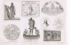 Early Christian Painting - Rome - Moses - Grave Digger- PRANG 1879