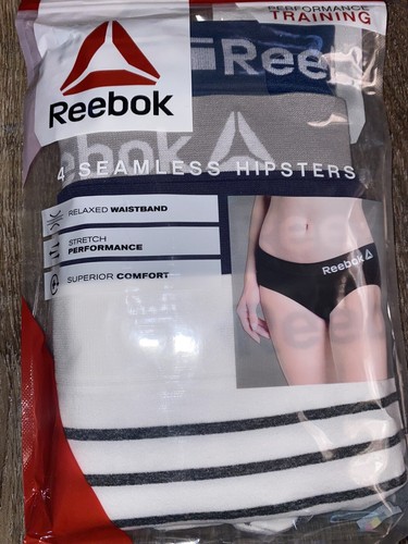 Reebok ~ Ropa interior hipster para mujer Bragas Mezcla de nailon 4 pares (B) ~ M - Imagen 1 de 3