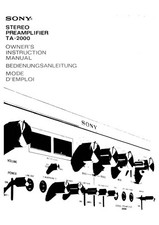 Sony TA-2000 Amplifier Owners Manual