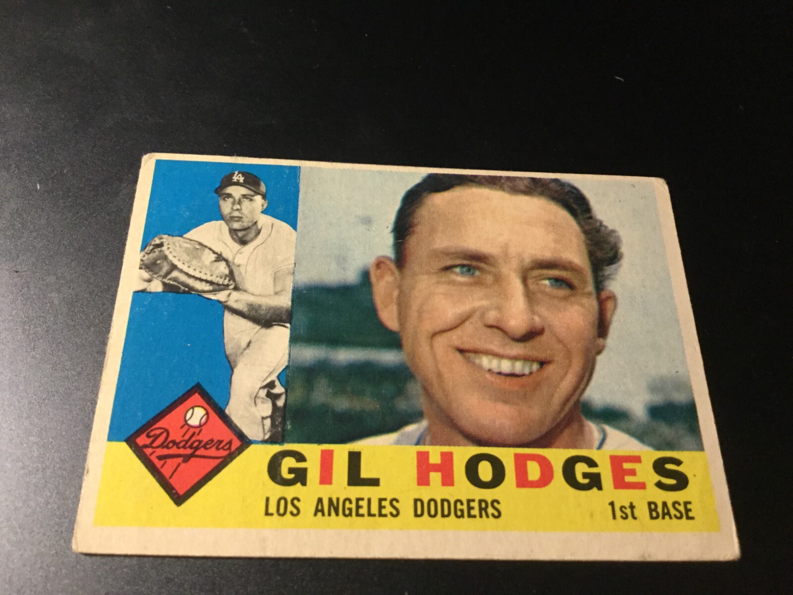 1960 TOPPS 295 GIL HODGES LOS ANGELES DODGERS BASEBALL SEE DESCRIPTION