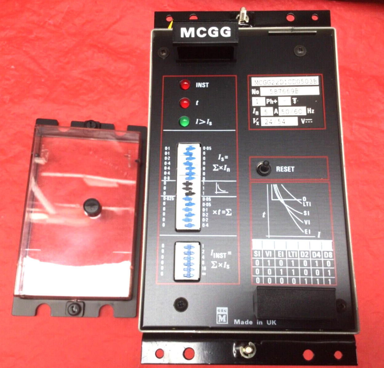 GEC MCGG22D1CD0503B Overcurrent Protection Relay