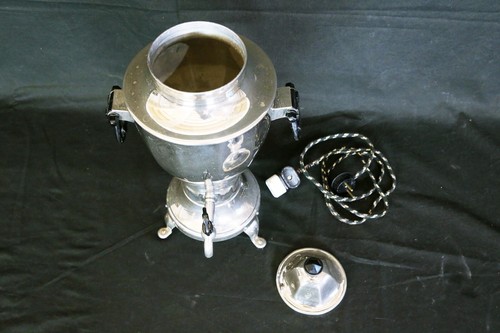 Antique 1960s Russian Samovar Urn Brass Nickel Plated Bakelite Vintage Kettle - Picture 16 of 24