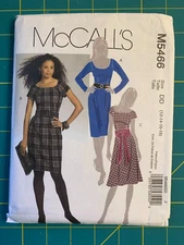 McCalls M5466 Misses Dress Sewing Pattern Size 12-18 NEW UNCUT