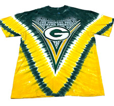 Vintage Green Bay Packers Shirt Men XL Green Yellow Tie Dye Retro AOP Y2K Tee
