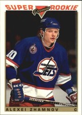 1993-94 TOPPS PREMIER HOCKEY Super Rookie #128 - ALEXEI ZHAMNOV, Winnipeg Jets