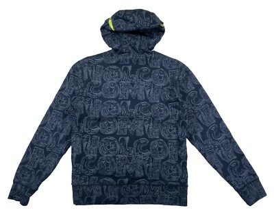Volcom Full Zip Face Hoodie AOP Mall Y2K Skater Men's Small | eBay