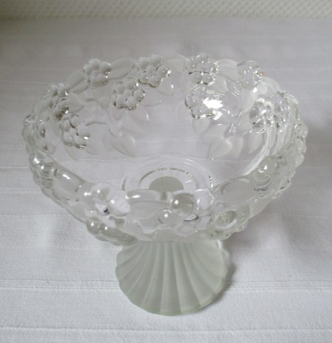 Walther-Glas-Schale auf Säulen-Fuß Serie Trauben-Blätter 13 cm hoch - Bild 2 von 9