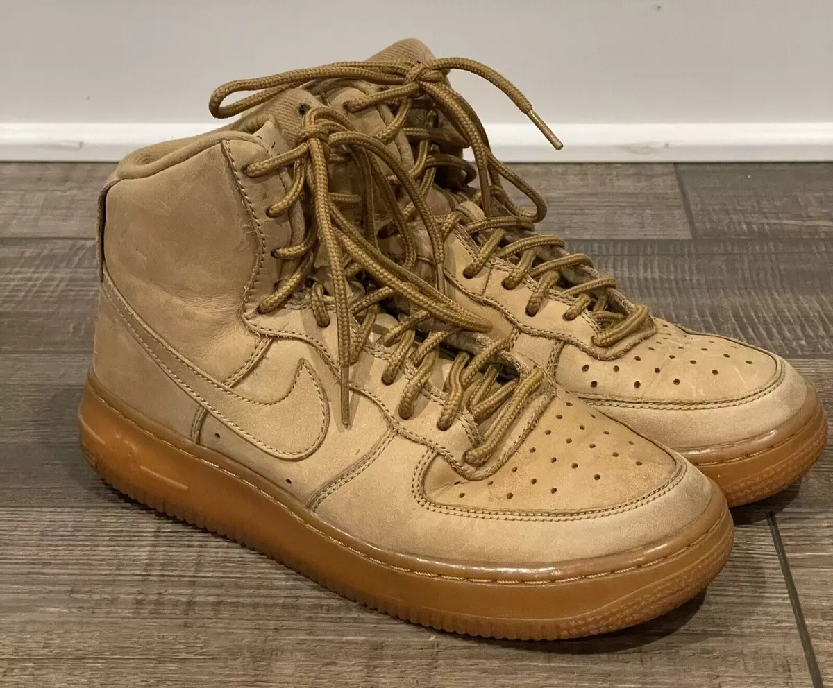 KICKS CREW on X: Nike Air Force 1 High LV8 GS (807617-200) Flax Wheat New  Arrival   / X