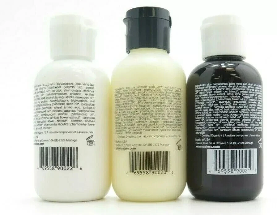 Juego de viaje de 3 piezas de champú, acondicionador y desenredante John Masters Organics 2 oz Foto 2 de 4