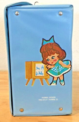 VINTAGE RARE HTF 1968 KING SEELEY MATTEL LIDDLE KIDDLES VINYL LUNCH BOX THERMOS - Picture 4 of 12