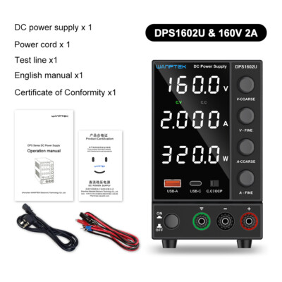 0~160V 0~2A Adjustable DC Power Supply Lab Bench Switching Variable Precision DC