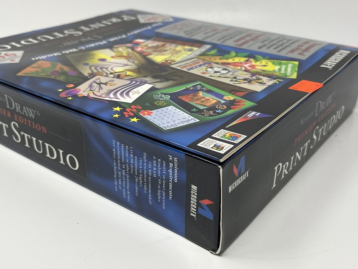 コンピュータ・IT MICROGRAFX WINDOWS DRAW6 Micrografx Windows Draw 6 Premier Edition Print Studio