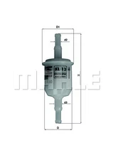 Knecht KL 13 OF fuel filter for Abarth, Alfa Romeo, Aro, Austin, Autobianchi, BMW, BMW